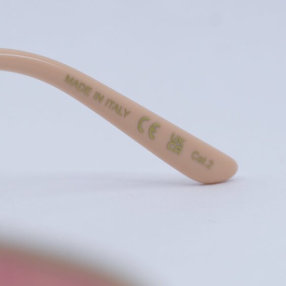 ?️ New Gucci GG1879S 004 Sunglasses - Gold Frame. Red with GG Pattern Lenses